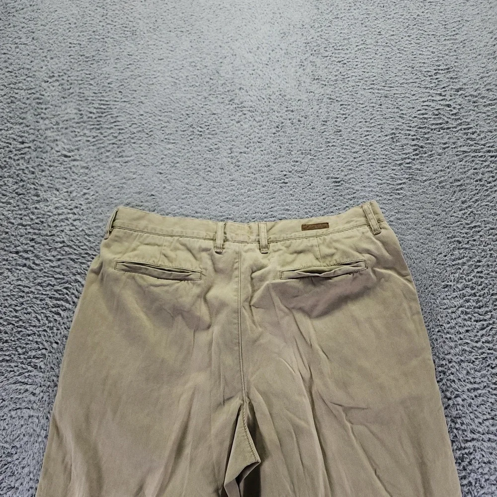 Indigo Palms Pant Mens 40x30 Beige Cotton Chino Straight Relaxed Business Preppy